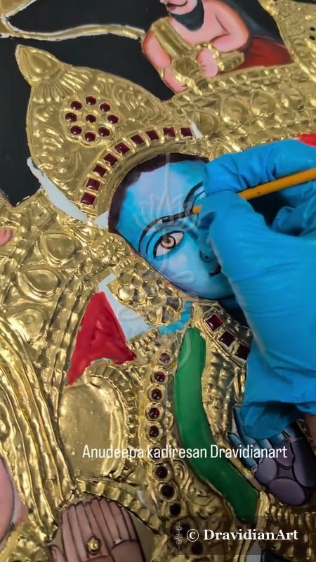 Sri Rama Pattabhishekam – Tanjore Painting ✨